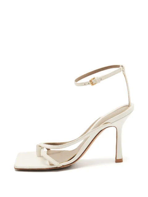 Bottega Veneta Pre-Owned stretch square-toe sandals White 1367389