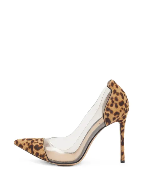 Gianvito Rossi Plexi animal-print pumps Brown 1373590
