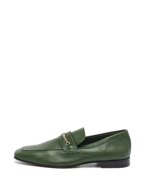 Christian Louboutin Pre-Owned MJ Moc chain-link loafers Green 1372305
