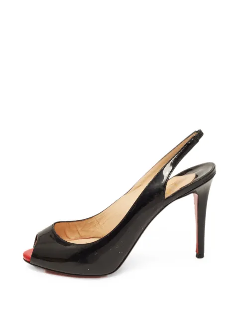Christian Louboutin Pre-Owned Private Number peep-toe heeled sandals Black 1367116