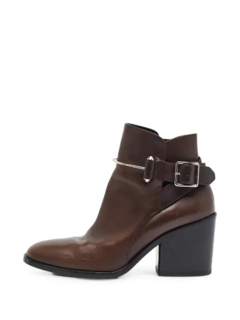 Balenciaga Pre-Owned buckle anklet-detail ankle boots Brown 1372833