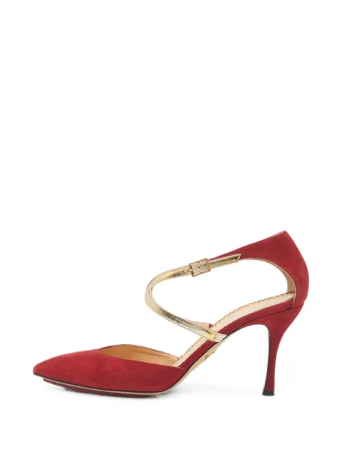 Charlotte Olympia suede heeled pumps Red 1372746