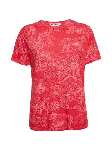 Christian Dior Pre-Owned Toile de Jouy T-shirt Red 1377253