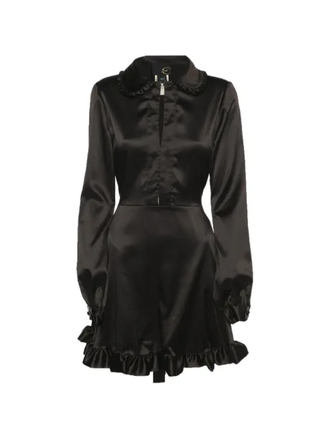 Just Cavalli Vintage ruffle-trim belted mini dress Black 1310027