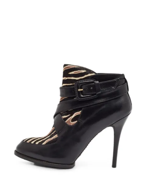 Tod's Vintage zebra-print ankle boots Black 1366988