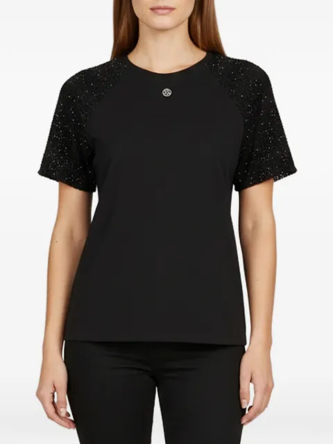Maje tweed raglan-sleeve T-shirt Black 1375352