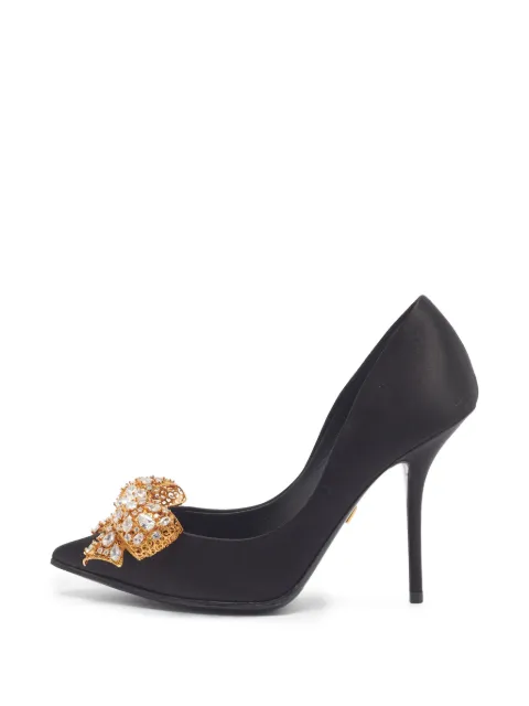 Dolce & Gabbana Pre-Owned crystal-embellished heeled pumps Black 1372417