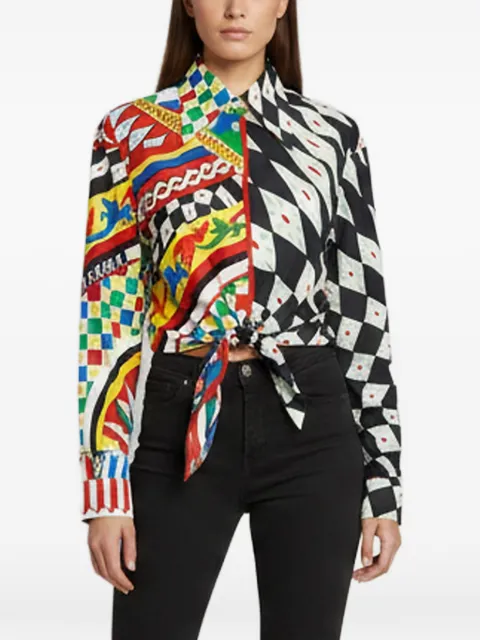 Dolce & Gabbana Pre-Owned Carretto-print shirt White 1370138