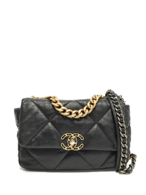 CHANEL Pre-Owned 19 Flap quilted tote bag Black 1332178