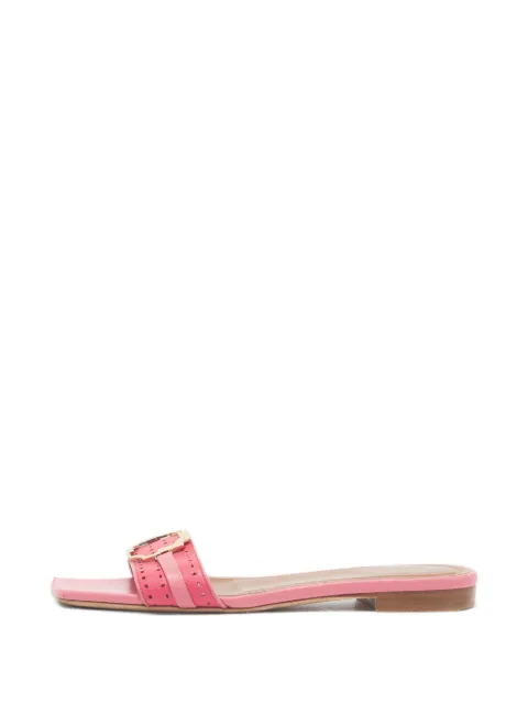 Malone Souliers Gena buckle-detail flat sandals Pink 1369758