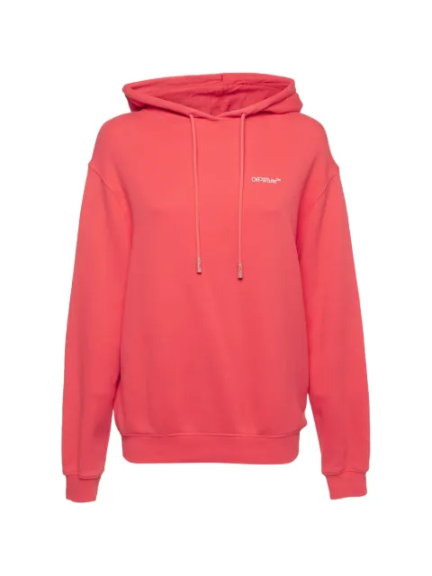 Off-White Pre-Owned cotton hoodie Red 1369201
