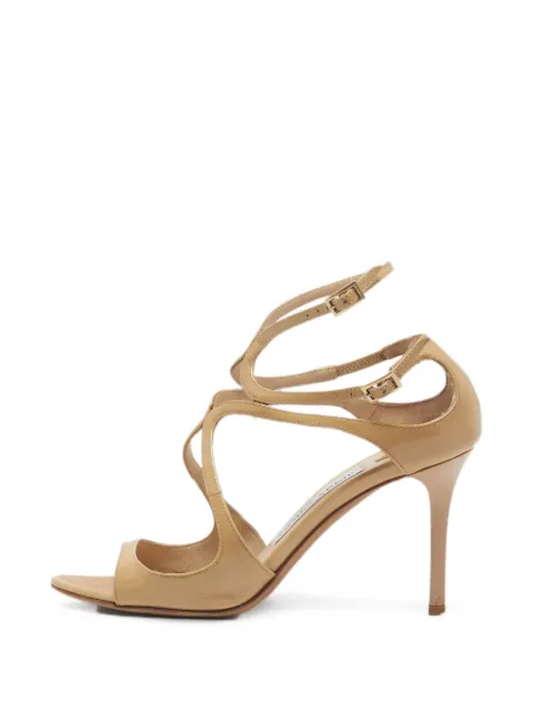 Jimmy Choo Pre-Owned Lang leather heeled sandals Neutrals 1370590