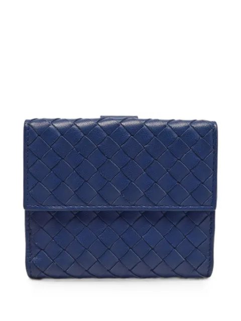 Bottega Veneta Pre-Owned Intrecciato flap wallet Blue 1373984