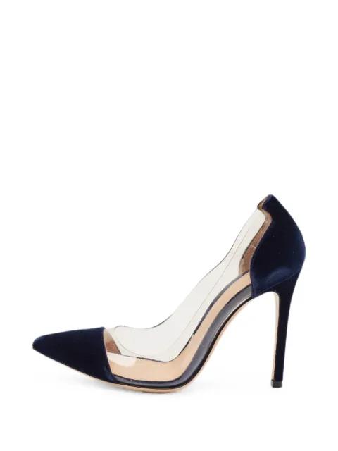 Gianvito Rossi Plexi velvet pumps White 1370480