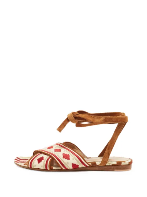 Gianvito Rossi open-toe ankle-tie sandals Neutrals 1367917