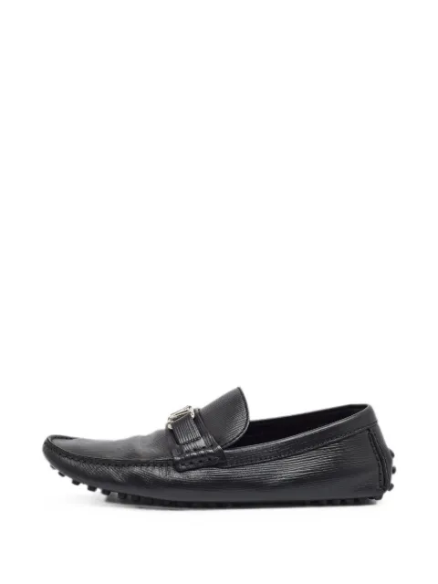 Louis Vuitton Pre-Owned Hockenheim leather loafers Black 1365170