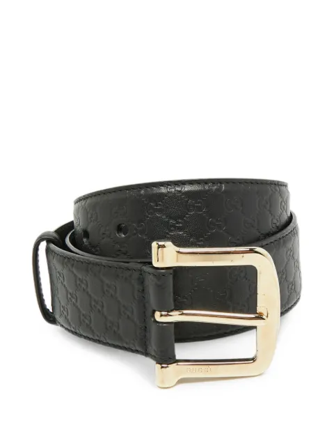 Gucci Pre-Owned Microguccissima leather belt Black 1374814
