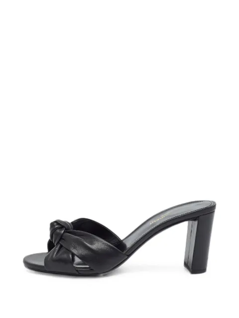 Saint Laurent Pre-Owned Bianca leather heeled sandals Black 1368585