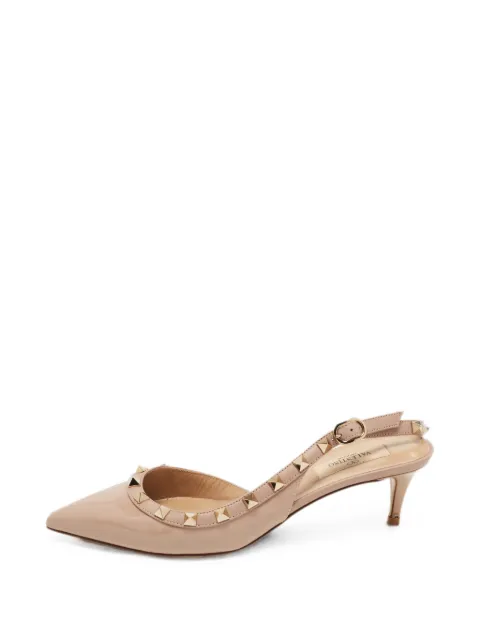 Valentino Garavani Pre-Owned Rockstud D'Orsay heeled pumps Neutrals 1367384