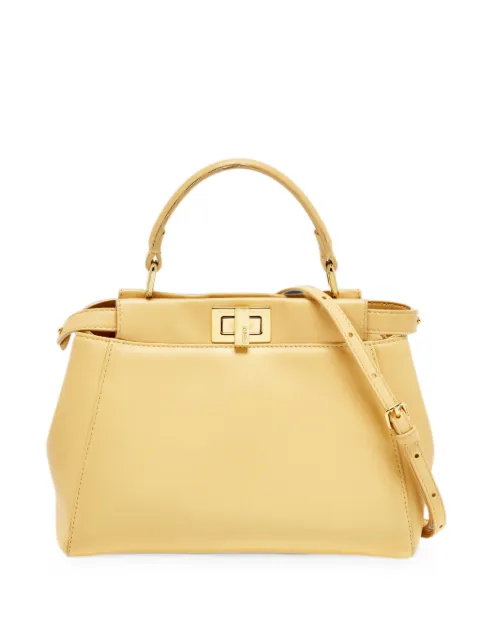 Fendi Pre-Owned 2020 mini Peekaboo tote bag Yellow 1301516