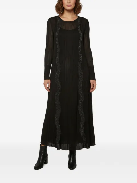 CHANEL Pre-Owned rib-knit maxi dress Black 1372769