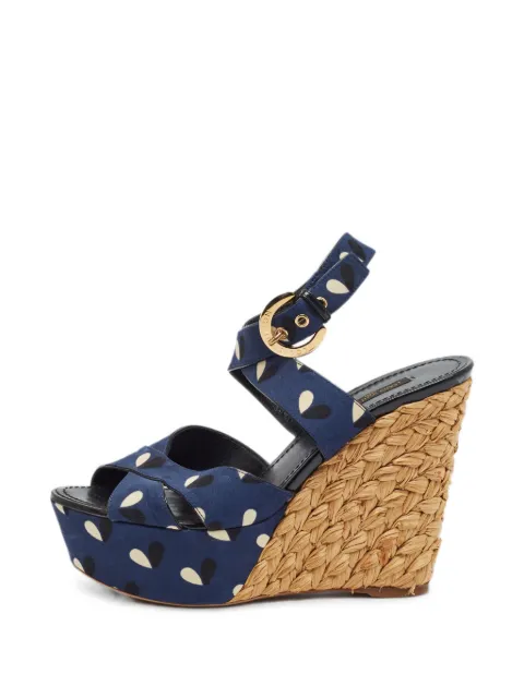Louis Vuitton Pre-Owned Tuileries heart-print espadrilles Blue 1374792
