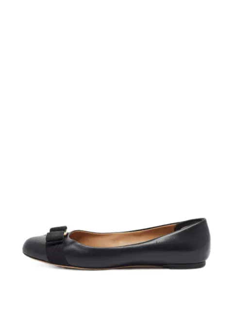 Ferragamo Pre-Owned Varina bow ballet flats Black 1374823