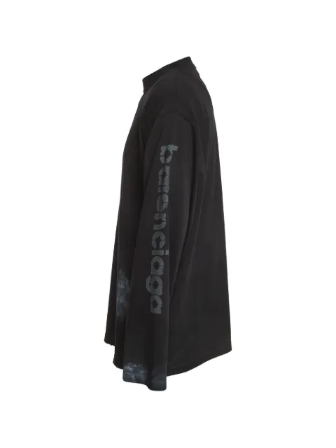 Balenciaga Pre-Owned distressed long-sleeve T-shirt Black 1369003