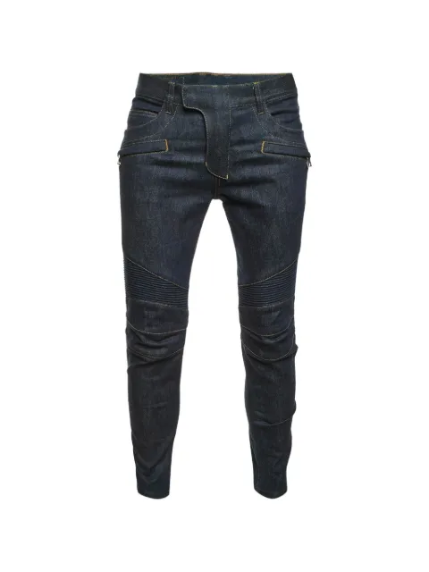 Balmain Pre-Owned slim-fit biker jeans Blue 1349079