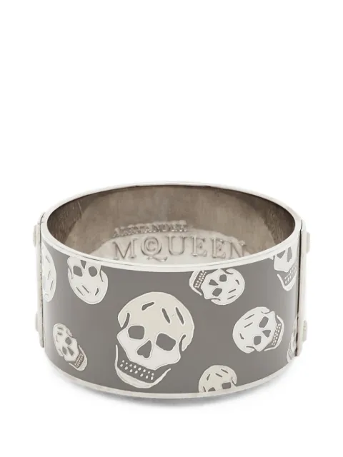 Alexander McQueen Pre-Owned Skull-motif bangle bracelet Silver 1371047