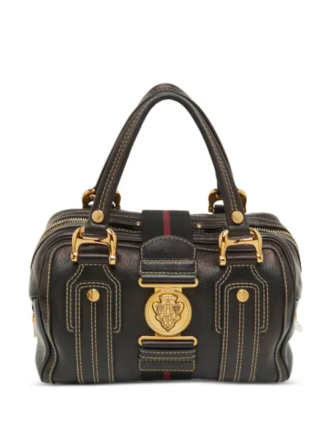 Gucci Pre-Owned Aviatrix crest-detail Boston bag Black 1375384