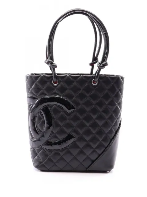 CHANEL Pre-Owned 2008-2009 Medium Lambskin Cambon Ligne tote bag Black U9UIV7CVDAYKQ9MV