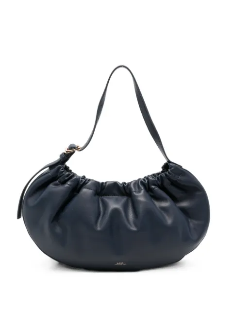 A.P.C. ruched shoulder bag Blue PUAATF67049