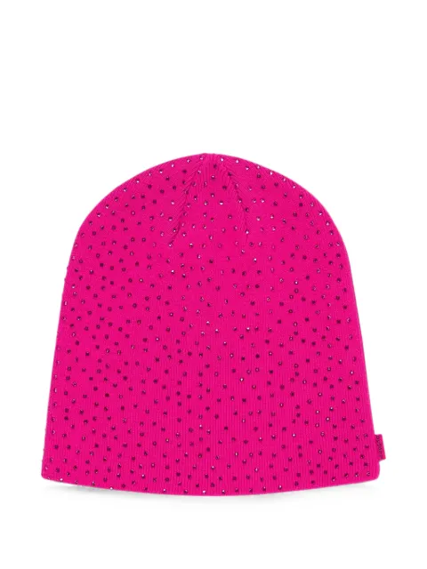 SP5DER Skully rhinestone-embellished beanie hat Pink SP5DER544