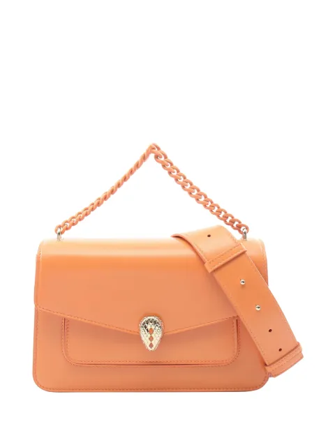 Bvlgari Pre-Owned 2010-2026 Leather Serpenti Forever Maxi Chain Top Handle Bag satchel Orange N2L5C3OEYR22T0K2