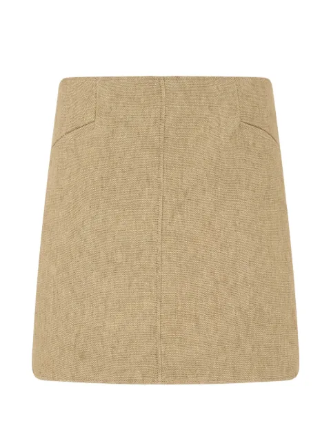 Alberta Ferretti linen A-line skirt Neutrals A01040123
