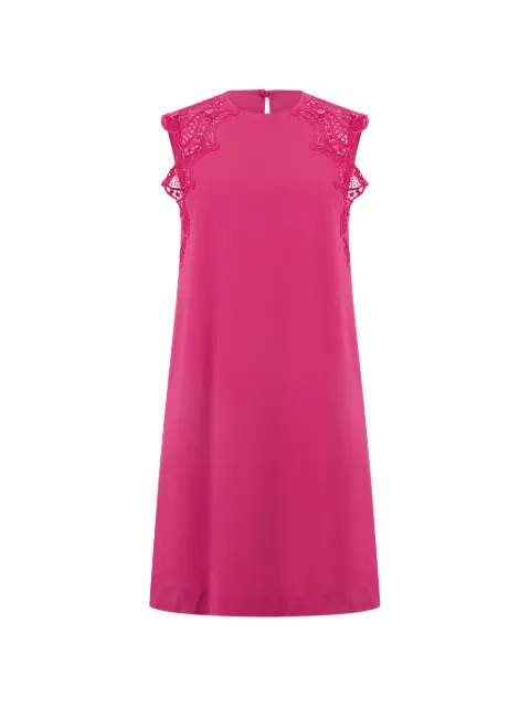 Alberta Ferretti lace-detail sleeveless mini dress Pink A04650126