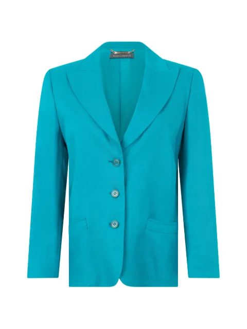 Alberta Ferretti single-breasted linen-blend blazer Blue A05090121