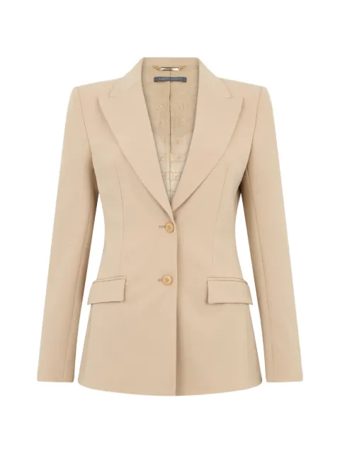 Alberta Ferretti single-breasted peak-lapel blazer Neutrals A05111627