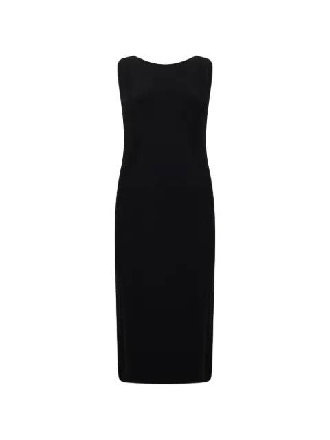 Alberta Ferretti ribbed-knit open-back midi dress Black A04890103