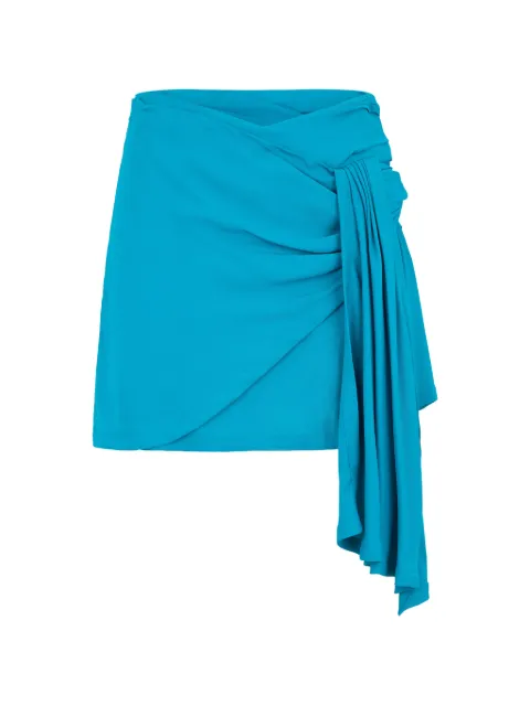Alberta Ferretti asymmetric draped mini skirt Blue A01010119