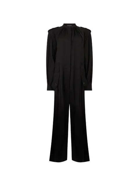 Alberta Ferretti button-up gathered jumpsuit Black A04011619
