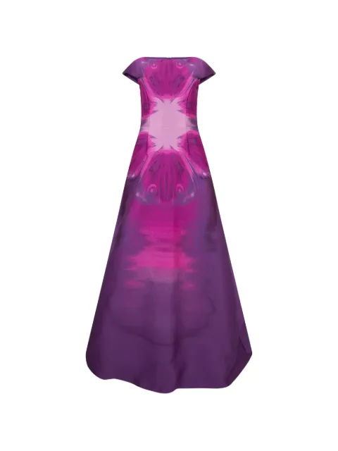 Alberta Ferretti gradient-effect cap-sleeve maxi dress Purple A04580155