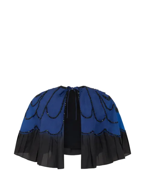 Alberta Ferretti sequin-embellished cape Black A02360165
