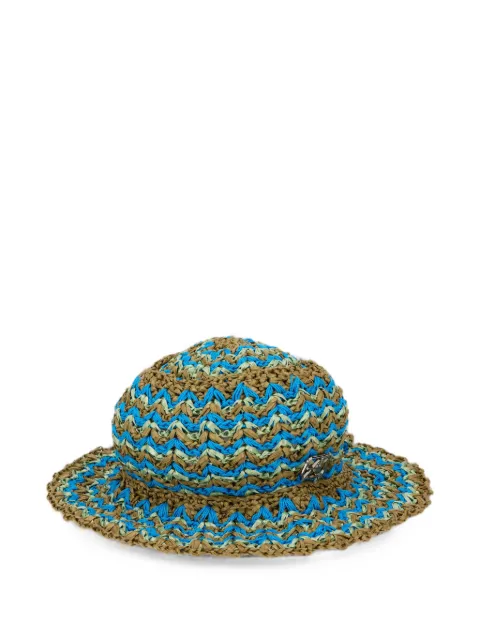 Alberta Ferretti braided hat Brown A36010103