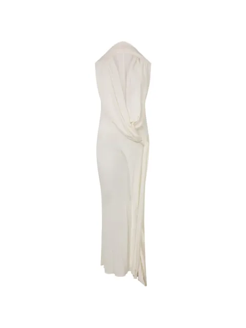 Alberta Ferretti draped hooded maxi dress White V04460127