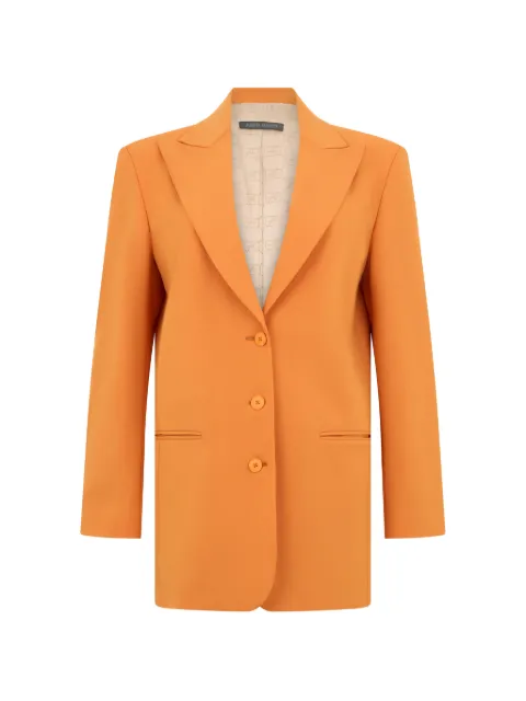Alberta Ferretti single-breasted peaked-lapels jacket Orange A05051627