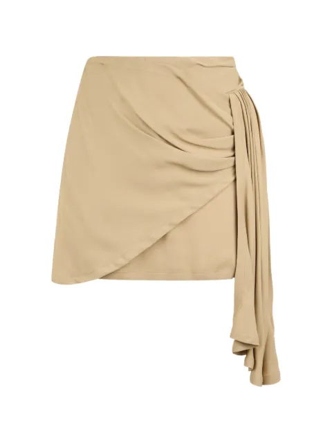 Alberta Ferretti draped wrap mini skirt Neutrals A01010119