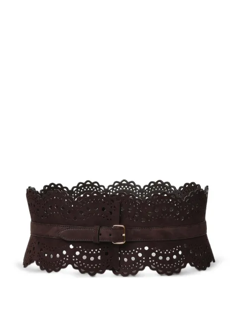 Alaïa bustier belt in Vienne wave nubuck Brown AA1C082GCA322