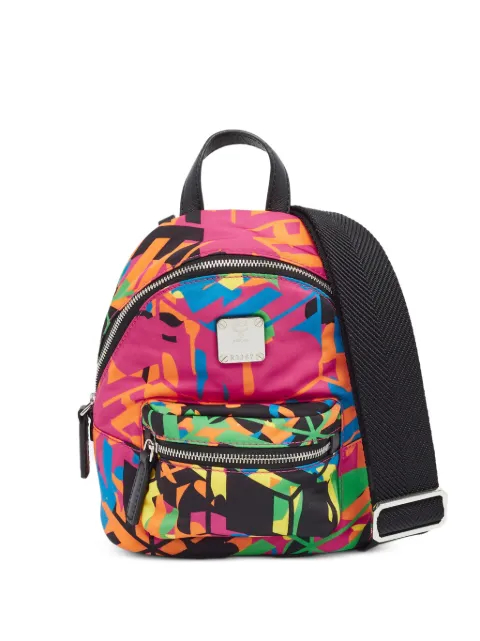 MCM Pre-Owned Stark Cubic camouflage crossbody bag Pink 1367823